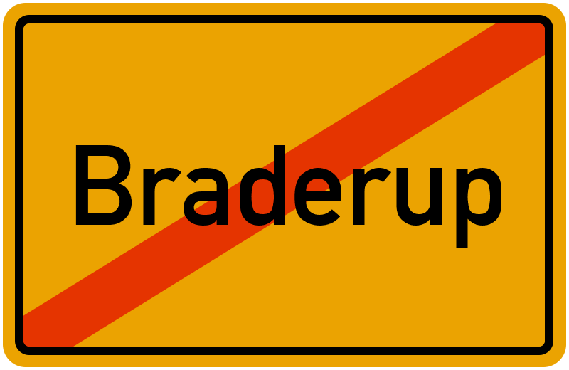 Ortsschild Braderup