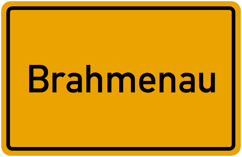 Ortsschild Brahmenau