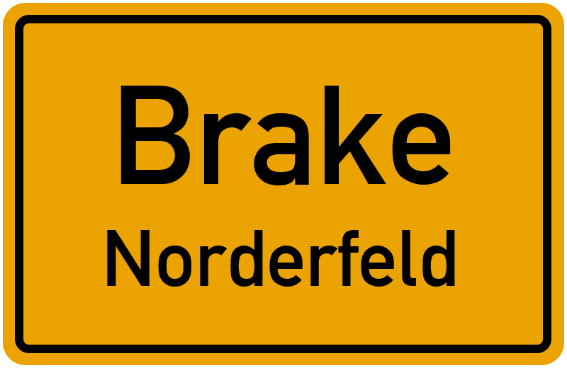Ortsschild Brake