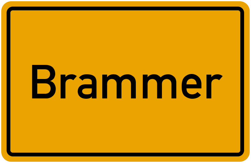 Ortsschild Brammer