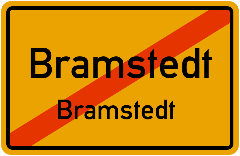Ortsschild Bramstedt