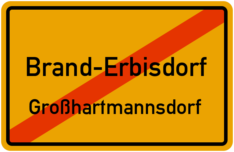 Ortsschild Brand-Erbisdorf