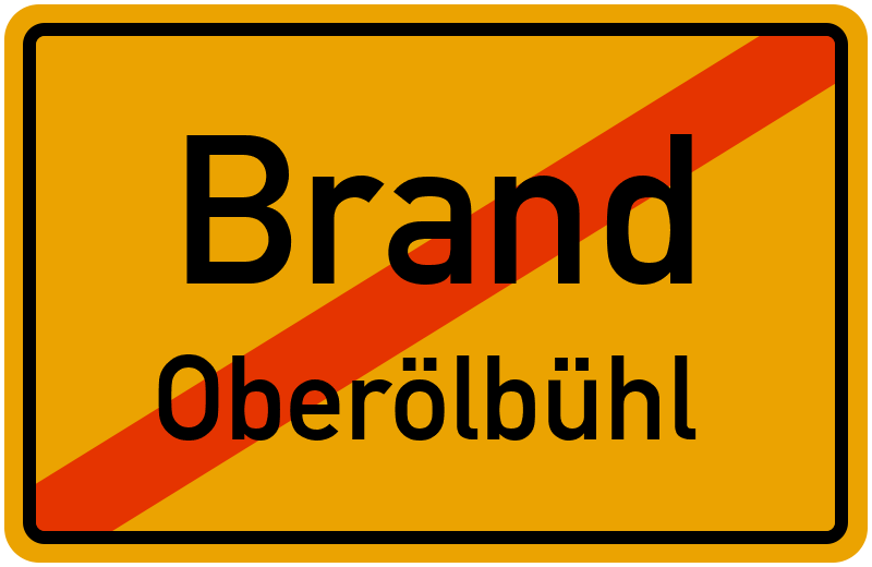 Ortsschild Brand