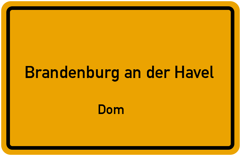 Ortsschild Brandenburg an der Havel