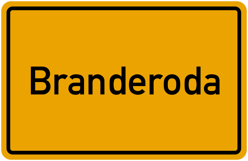 Ortsschild Branderoda