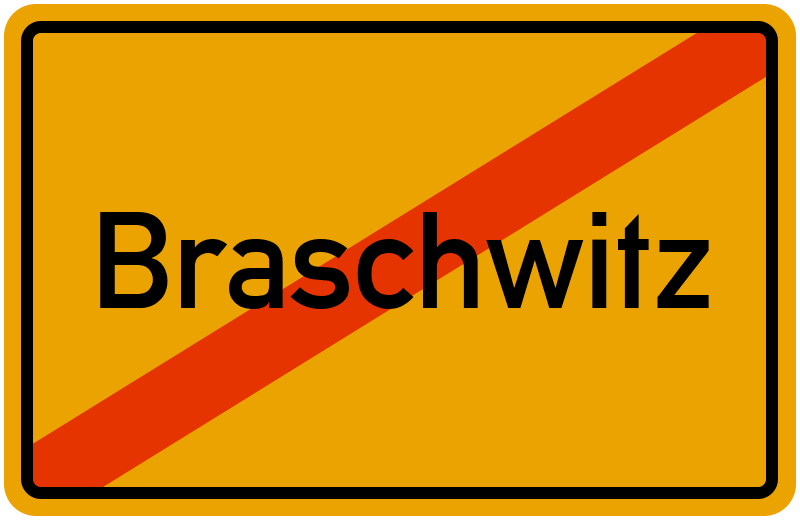 Ortsschild Braschwitz