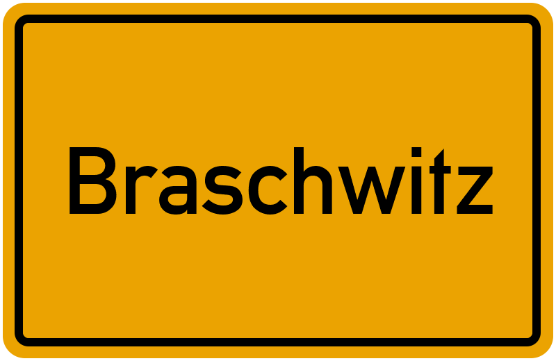 Ortsschild Braschwitz