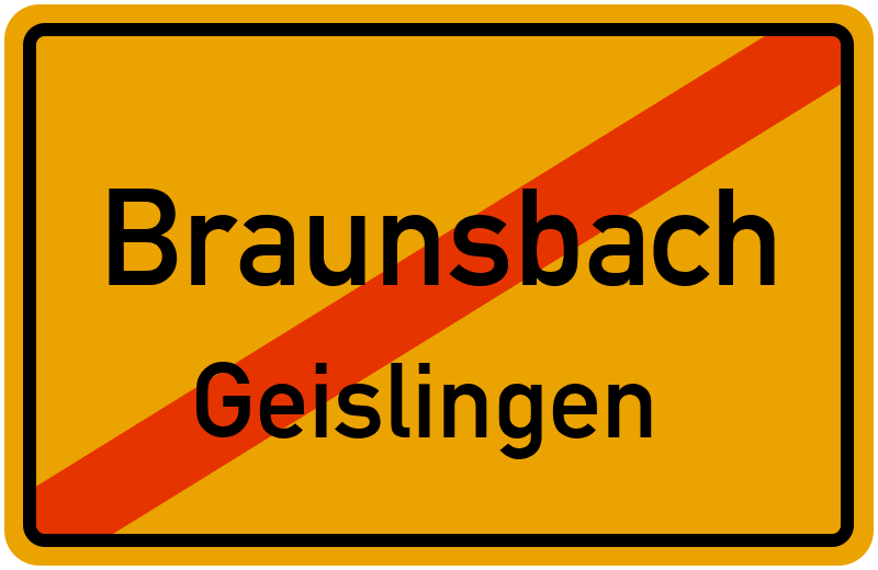 Ortsschild Braunsbach