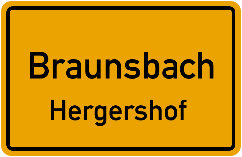 Ortsschild Braunsbach