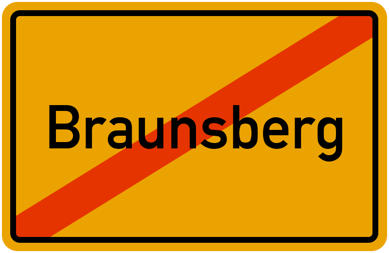 Ortsschild Braunsberg