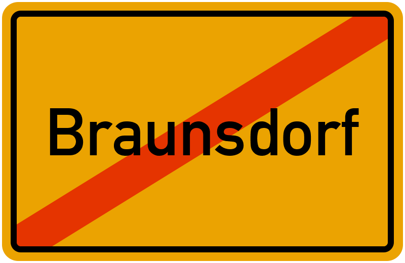 Ortsschild Braunsdorf