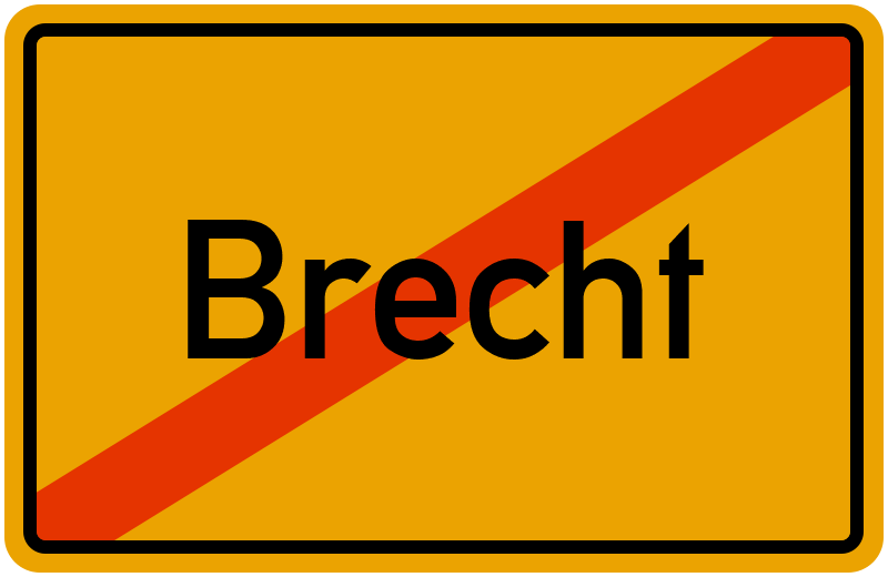 Ortsschild Brecht