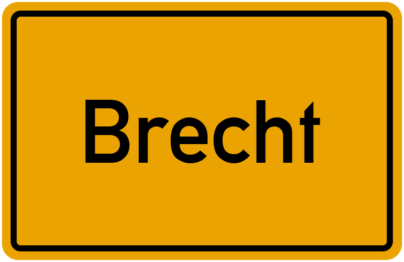 Ortsschild Brecht