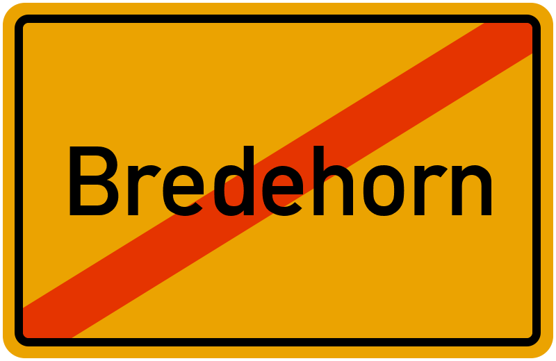 Ortsschild Bredehorn