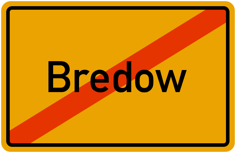 Ortsschild Bredow