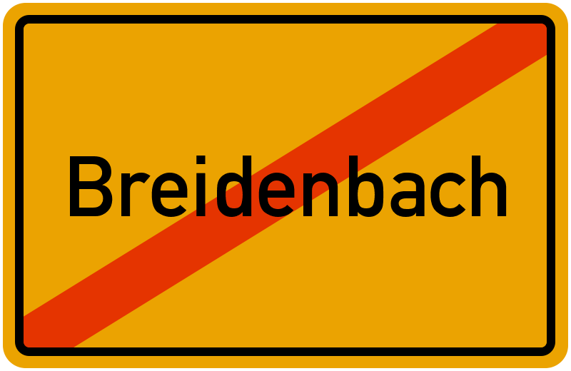 Ortsschild Breidenbach