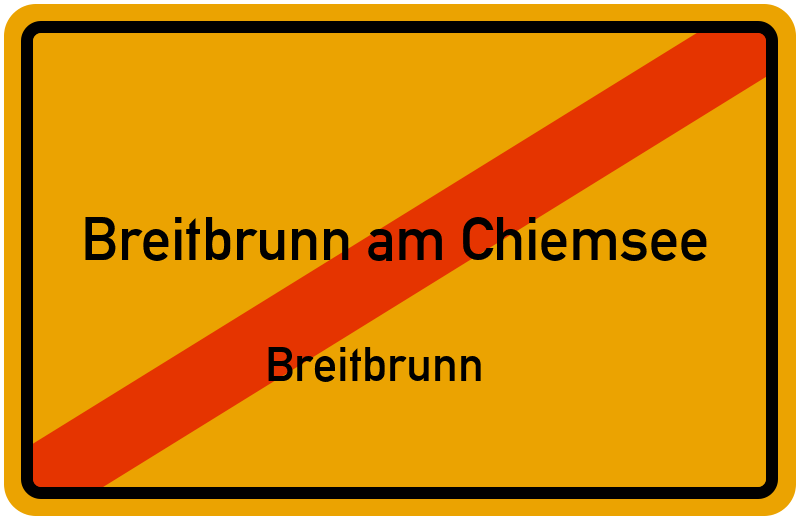 Ortsschild Breitbrunn am Chiemsee