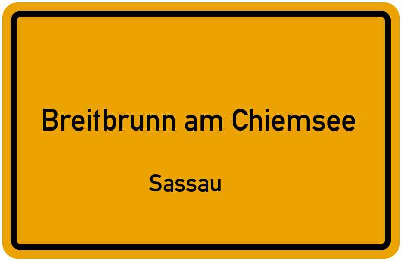 Ortsschild Breitbrunn am Chiemsee