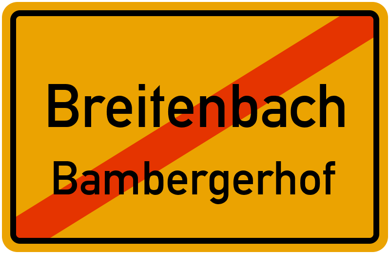 Ortsschild Breitenbach
