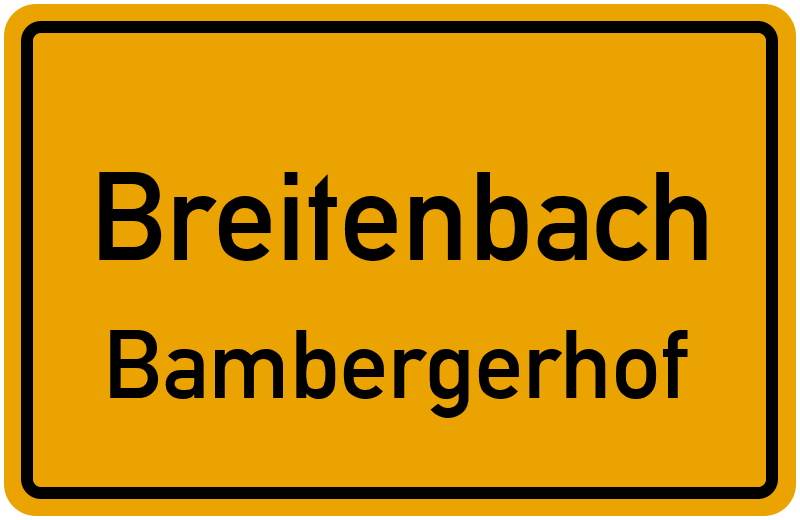 Ortsschild Breitenbach