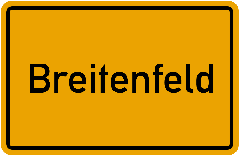 Ortsschild Breitenfeld