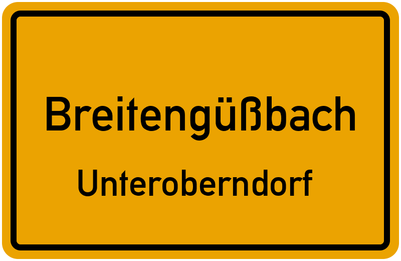 Ortsschild Breitengüßbach