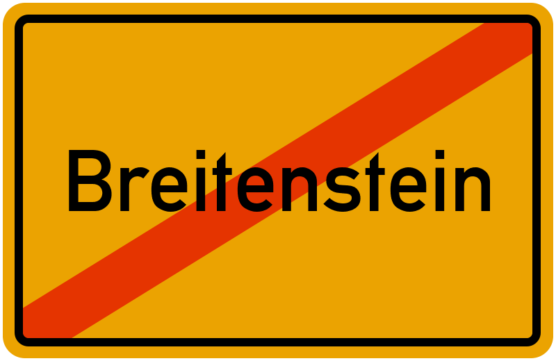 Ortsschild Breitenstein