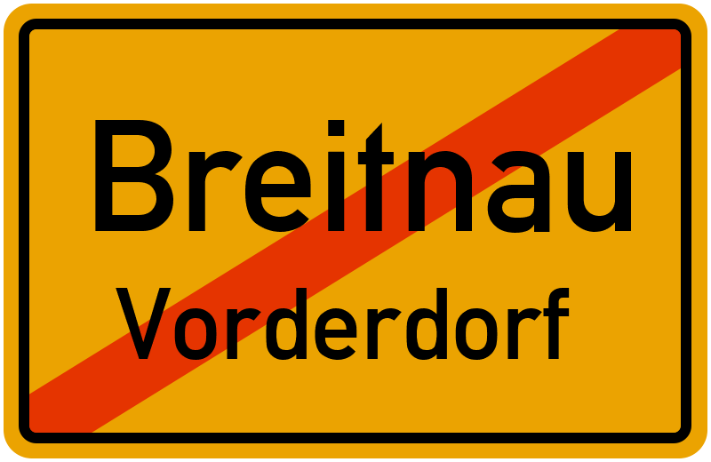 Ortsschild Breitnau