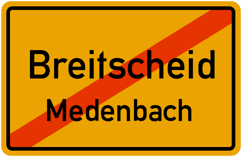 Ortsschild Breitscheid