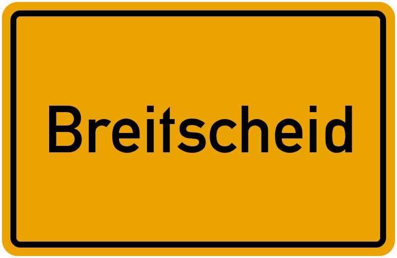 Ortsschild Breitscheid