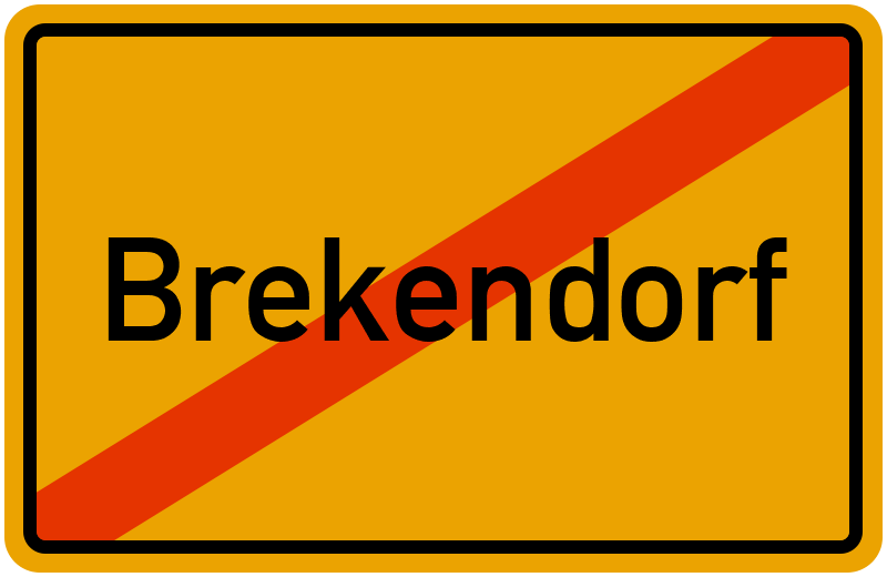 Ortsschild Brekendorf