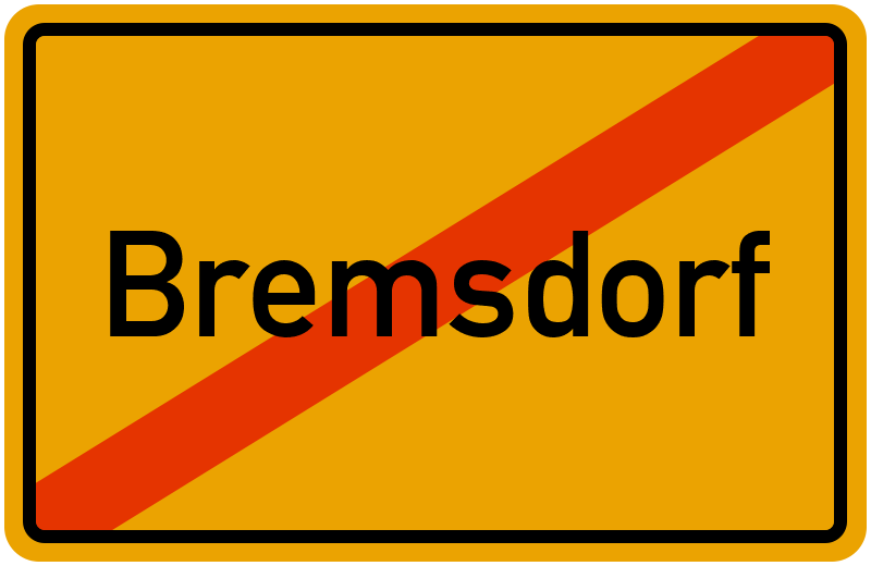 Ortsschild Bremsdorf