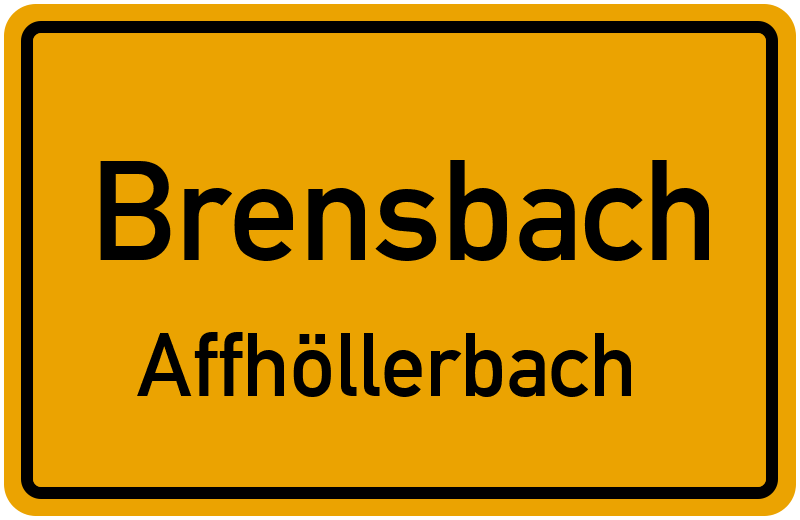 Ortsschild Brensbach