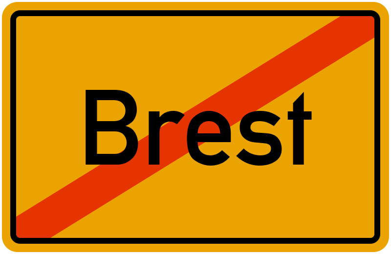 Ortsschild Brest