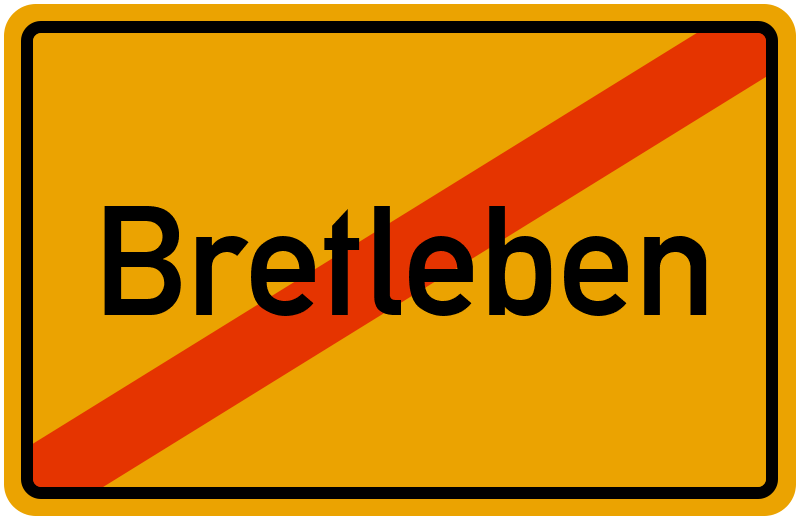 Ortsschild Bretleben