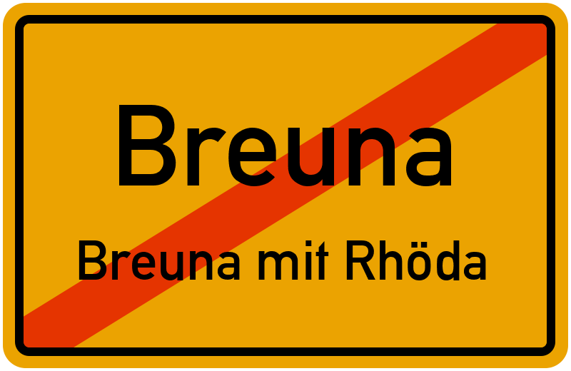 Ortsschild Breuna