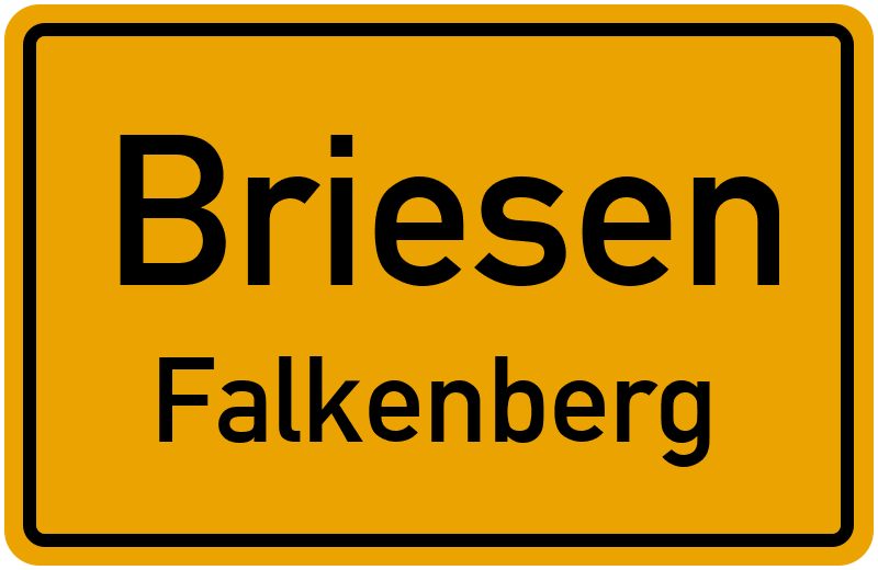 Ortsschild Briesen