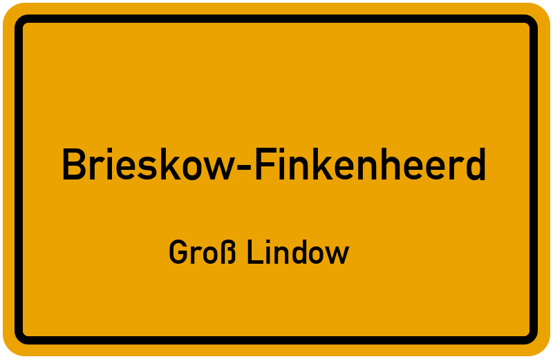 Ortsschild Brieskow-Finkenheerd