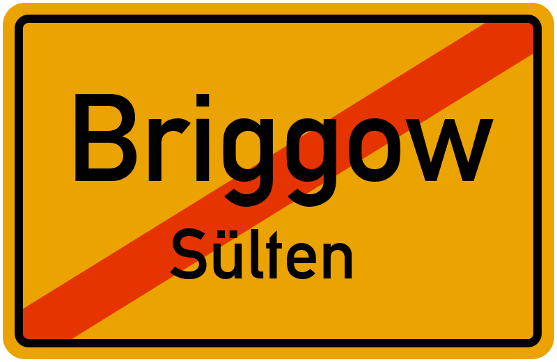 Ortsschild Briggow