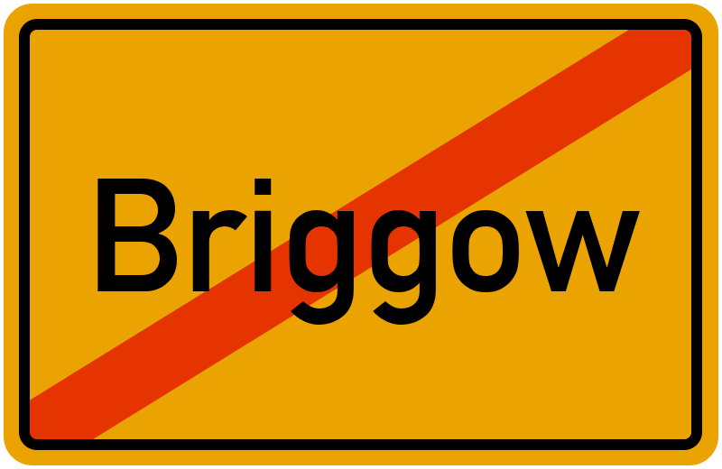 Ortsschild Briggow