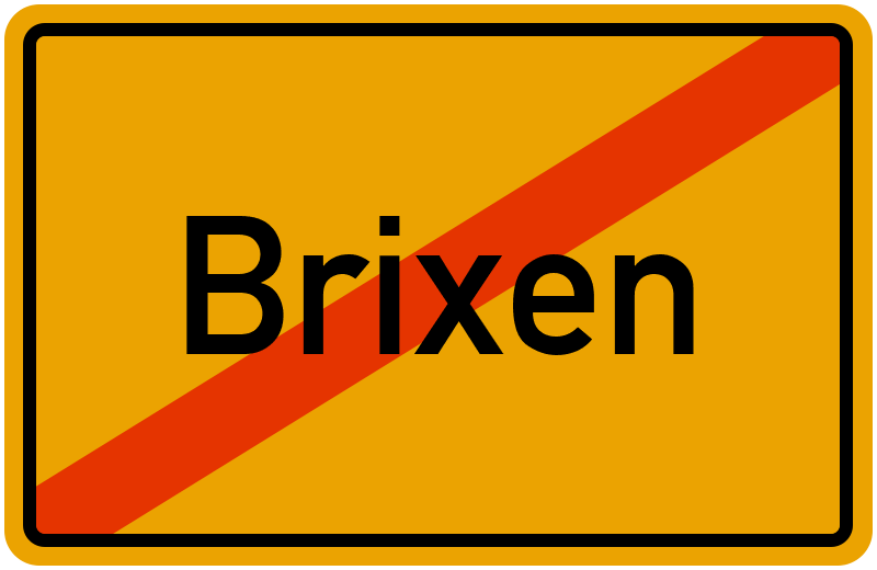 Ortsschild Brixen