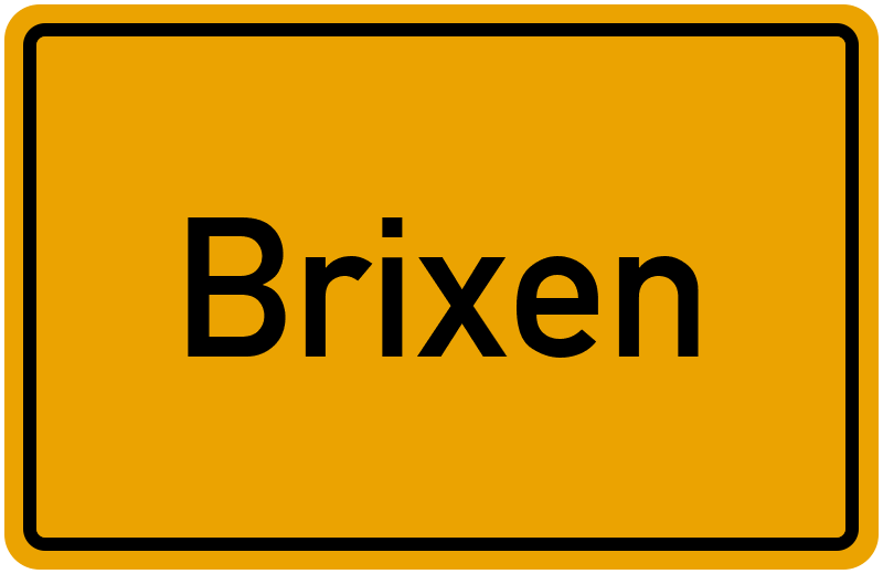 Ortsschild Brixen