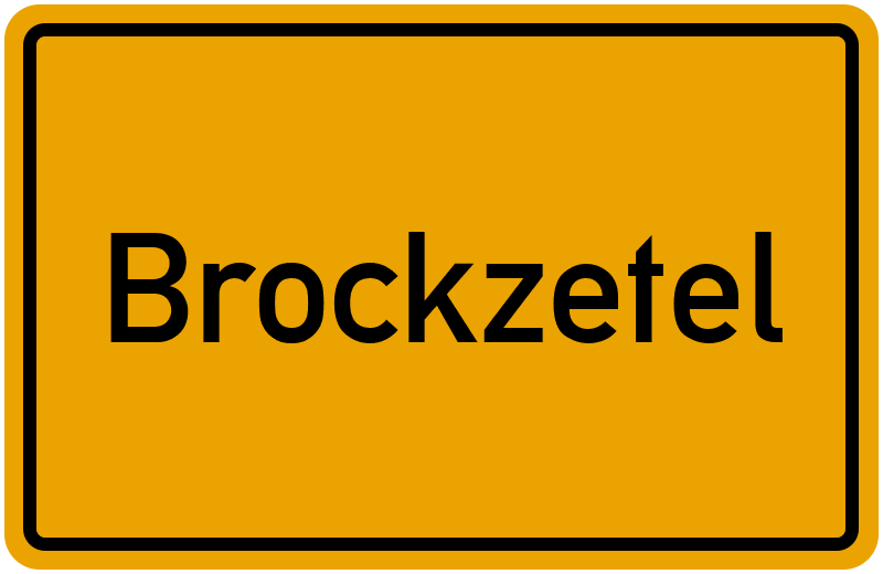 Ortsschild Brockzetel