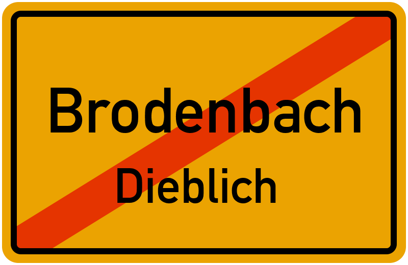 Ortsschild Brodenbach