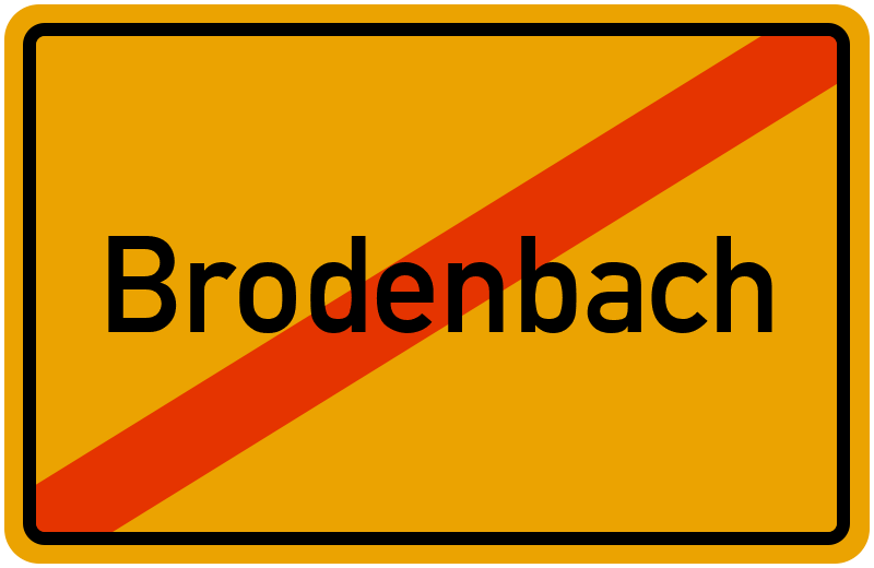 Ortsschild Brodenbach
