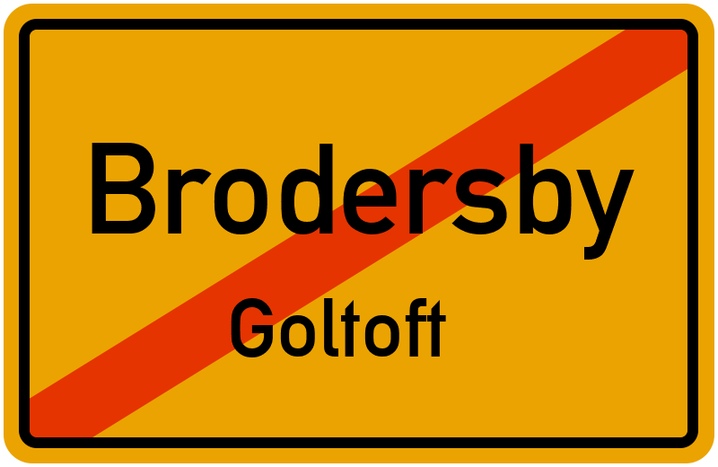 Ortsschild Brodersby