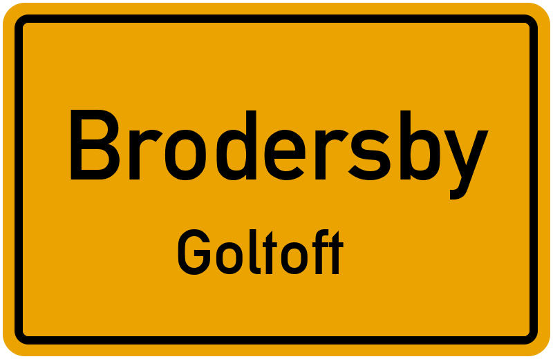 Ortsschild Brodersby