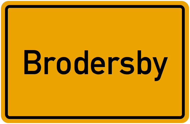 Ortsschild Brodersby