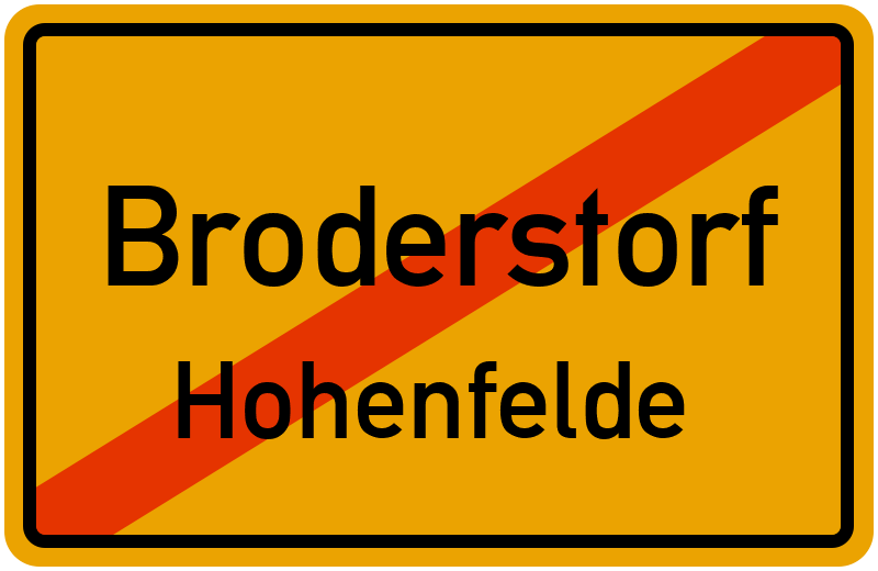 Ortsschild Broderstorf