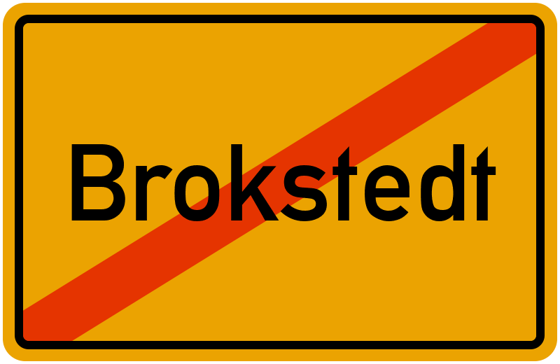 Ortsschild Brokstedt